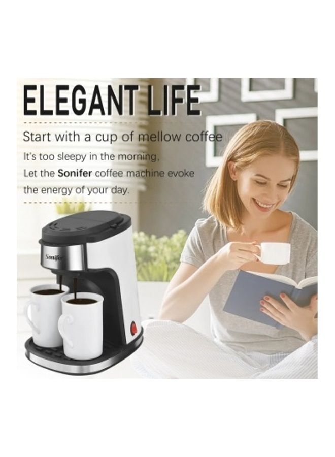 Sonifer 3-Piece Coffee Maker With Mugs Set White 25cm  - Image 2