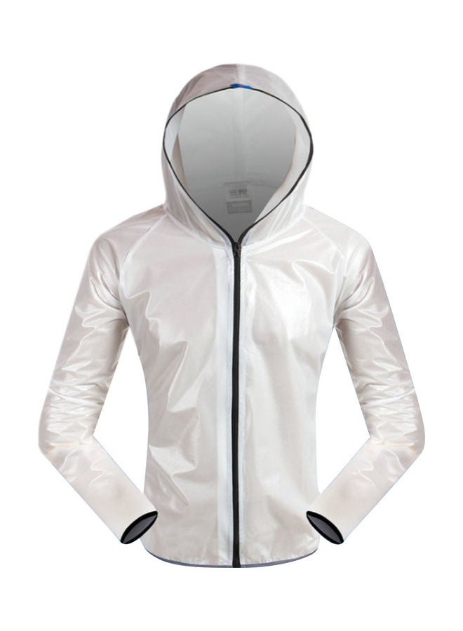 Cycling Hooded Raincoat Jacket M - Image 1