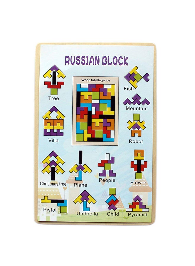 AmigozZ 40-Piece Wooden Tetris Jigsaw Puzzle - Image 3