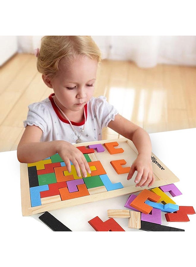 AmigozZ 40-Piece Wooden Tetris Jigsaw Puzzle - Image 4
