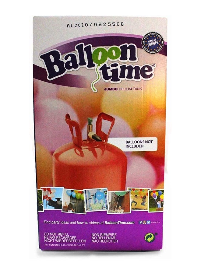 Balloon time - Standard Helium Tank 9.5inch Inflates Latex and Foil, Balloon Accessories 9.5inch - Image 1