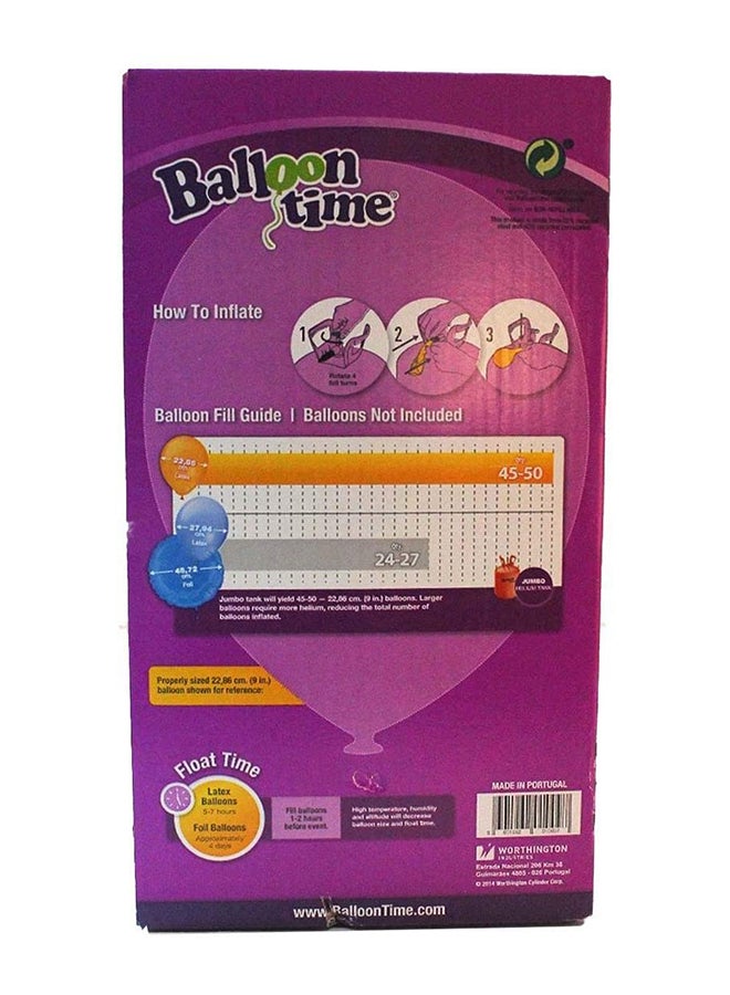 Balloon time - Standard Helium Tank 9.5inch Inflates Latex and Foil, Balloon Accessories 9.5inch - Image 1