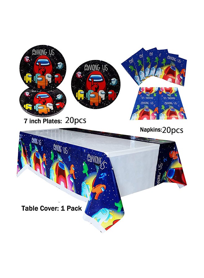 تامونا طقم أطباق حفلات للاستخدام مرة واحدة بتصميم مستوحى من لعبة الفيديو "Among Us" مكون من 10 قطع - Image 5