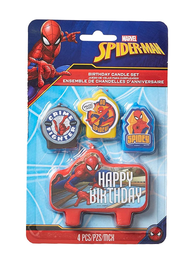 Amscan Spiderman Birthday Candle Set Party Supplies - Image 1