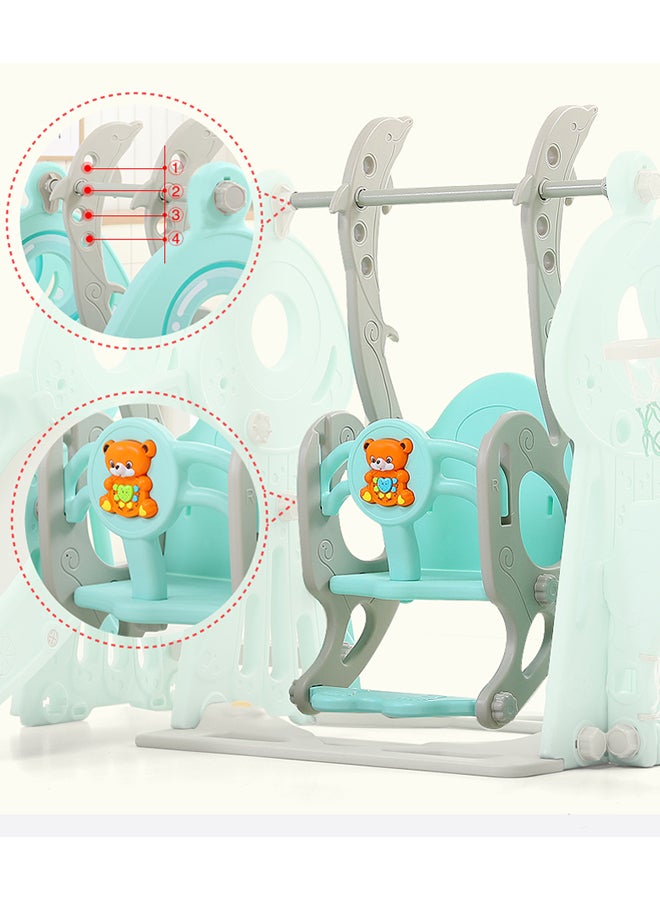 شيانغ يو طقم أرجوحة وزحلوقة مع شبكة كرة السلة 3 في 1 145X180X120سم - Image 5