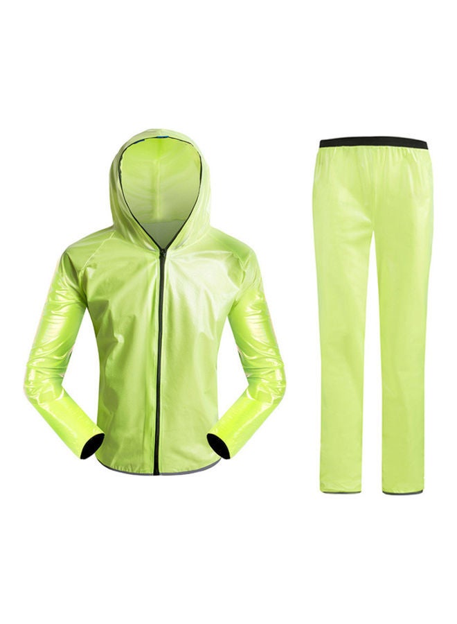 Generic Cycling Raincoat Set With Hood 2XL  - Image 1