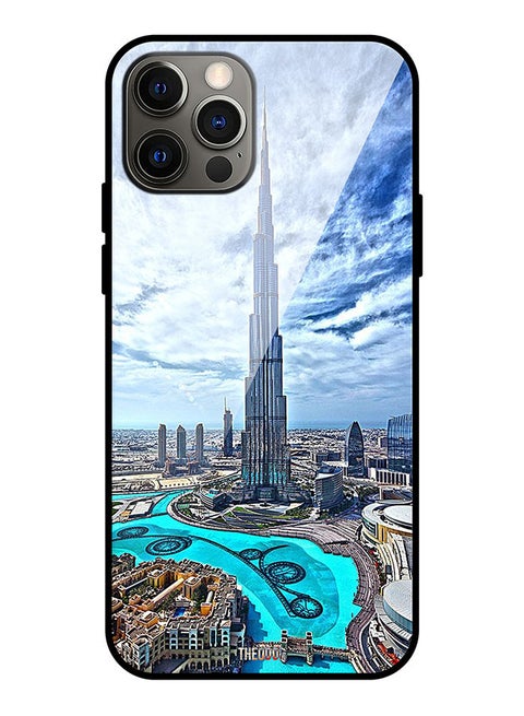 Protective Tempered Glass Case Cover For Apple iPhone 12 Pro Max Burj Khalifa