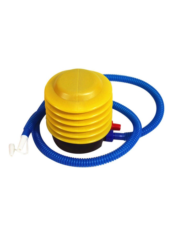 Generic Portable Foot Air Pump With Hose Yellow/Blue  - Image 1