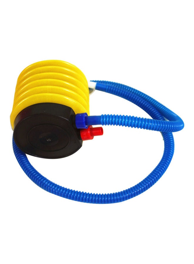 Generic Portable Foot Air Pump With Hose Yellow/Blue  - Image 4