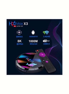 H96Max X3 Internet Tv Box Dual Band Wifi+Bt S905X3 Android 9.0 4G/32G +Seven-Color Backlit Keypad I10 H96MAX-5 Black - v1631430722/N50795440A_3