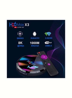 Mi VAZA H96Max X3 Internet Tv Box Dual Band Wifi+Bt S905X3 Android 9.0 4G/32G +Seven-Color Backlit Keypad I10 H96MAX-5 Black  - Image 3