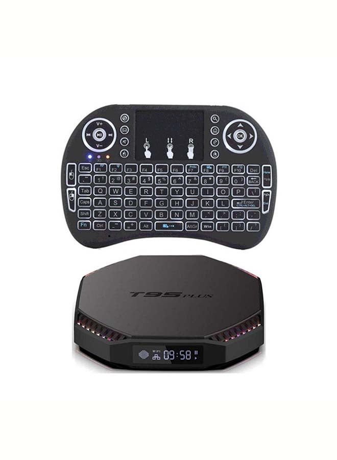 Mi VAZA - T95 Plus Tv Box 8G+64G Android 11.0 Tv Player Box + Mini Wireless Keyboard 2.4G Flying Mouse I8 T95PLUS-2 Black - Image 1