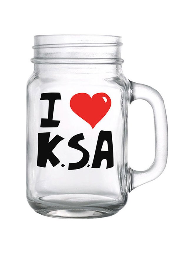 إم إي سي مج بتصميم مطبوع عليه عبارة "I Love KSA" لليوم الوطني السعودي شفاف