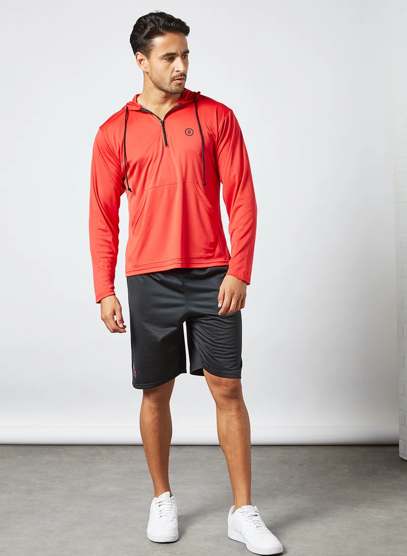 STATE 8 Active Hooded Jacket Red
