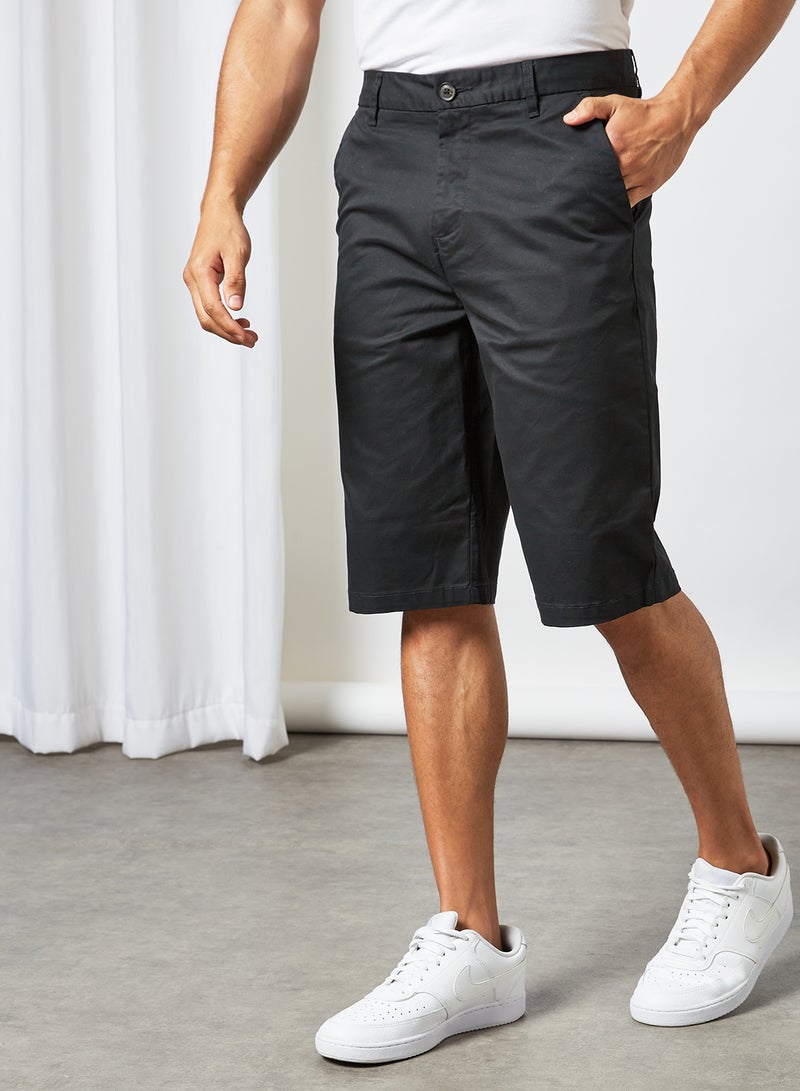 STATE 8 Basic Chino Shorts Black  - Image 1