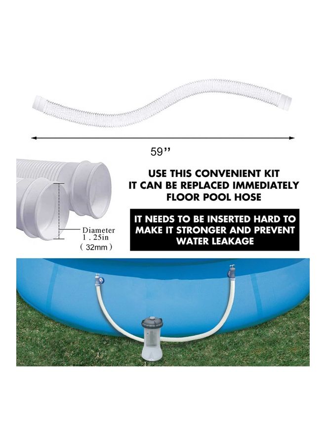 Generic Replaceable Hose Buckle Suit Applicable For Ground Swimming Pool Silver/White  - Image 3