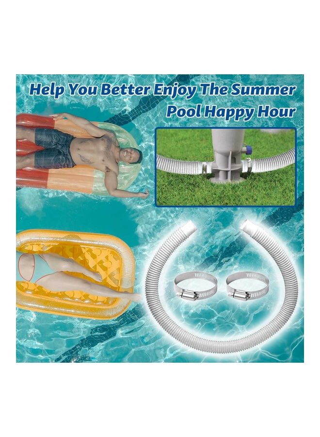 Generic Replaceable Hose Buckle Suit Applicable For Ground Swimming Pool Silver/White  - Image 4