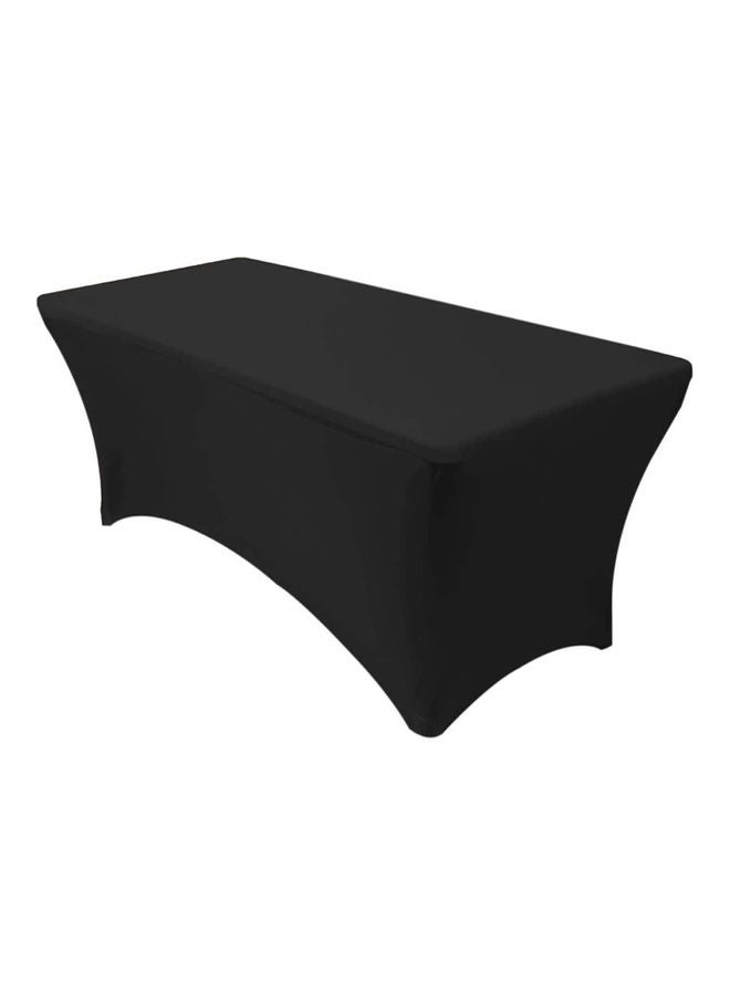 Solid Spandex Tablecloth Black 72x30x30inch  - Image 1