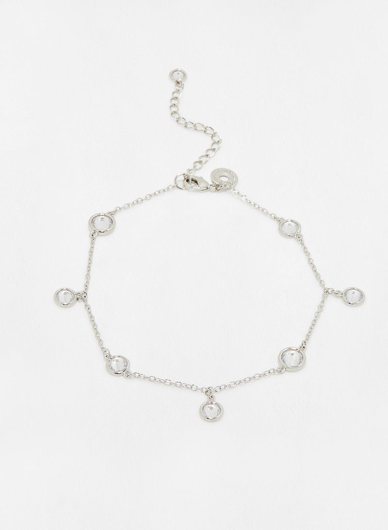 CZ by Kenneth Jay Lane Rhinestone Embellished Anklet  - Image 1