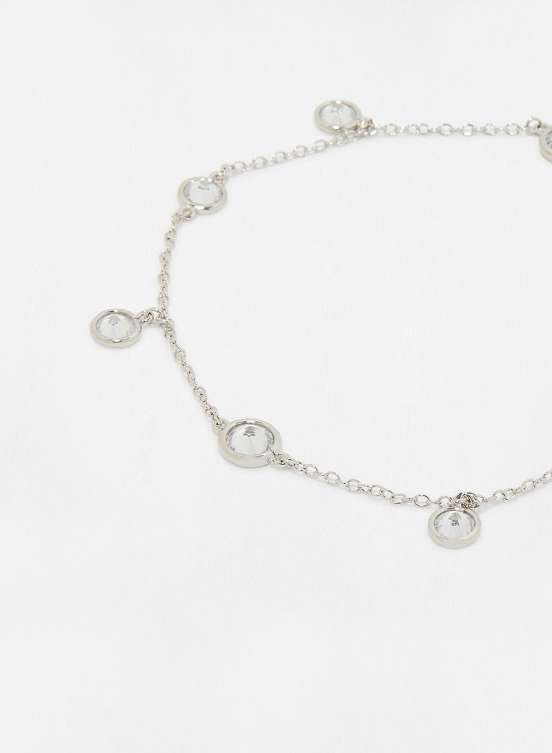 CZ by Kenneth Jay Lane Rhinestone Embellished Anklet  - Image 2