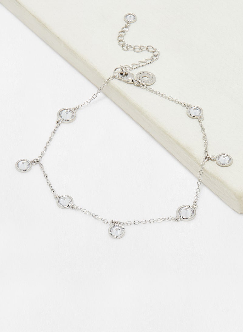 CZ by Kenneth Jay Lane Rhinestone Embellished Anklet  - Image 4