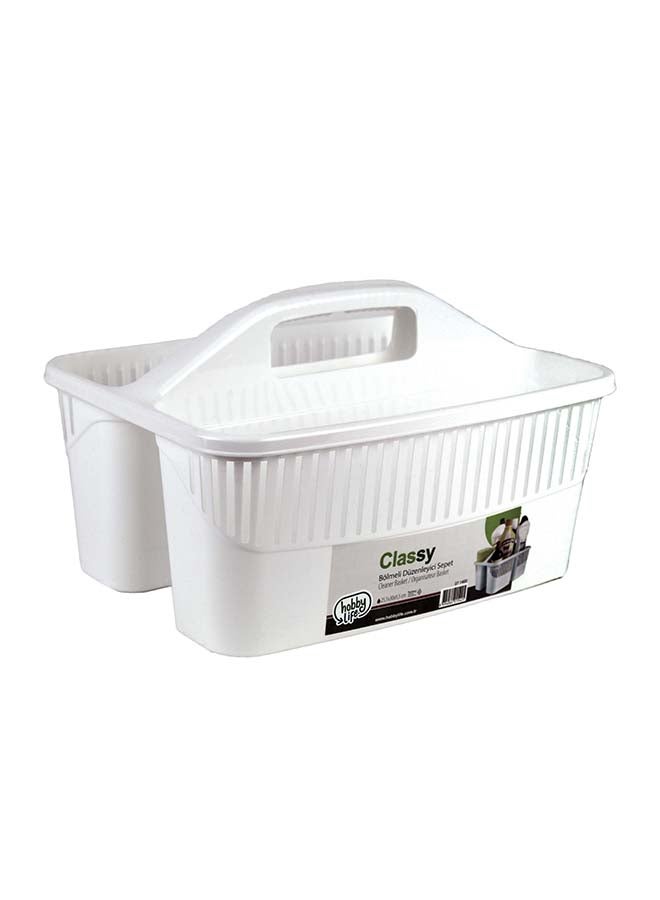 Hobby Life - Classy Cleaner Organizer Basket White 23x30x18cm - Image 1