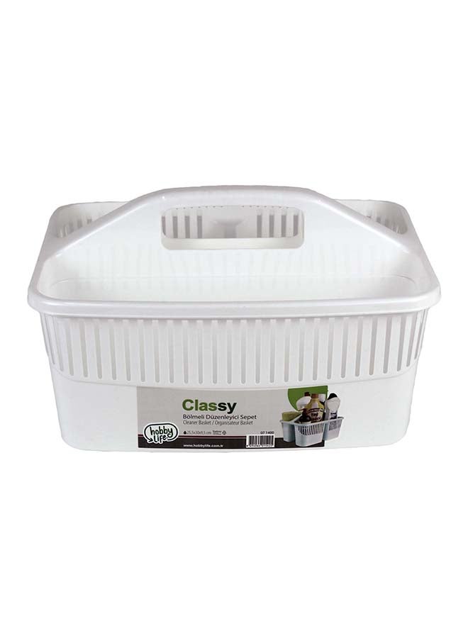 Hobby Life - Classy Cleaner Organizer Basket White 23x30x18cm - Image 1
