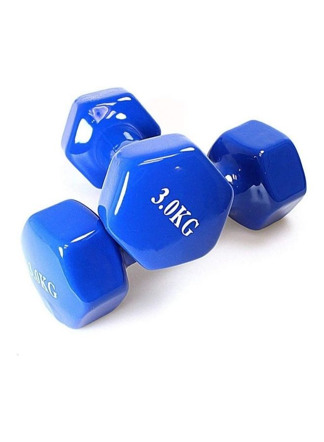 Sportex 2-Piece Non-Slip Hexagon Shaped Vinyl Dumbbell Set 3kg  - Image 1