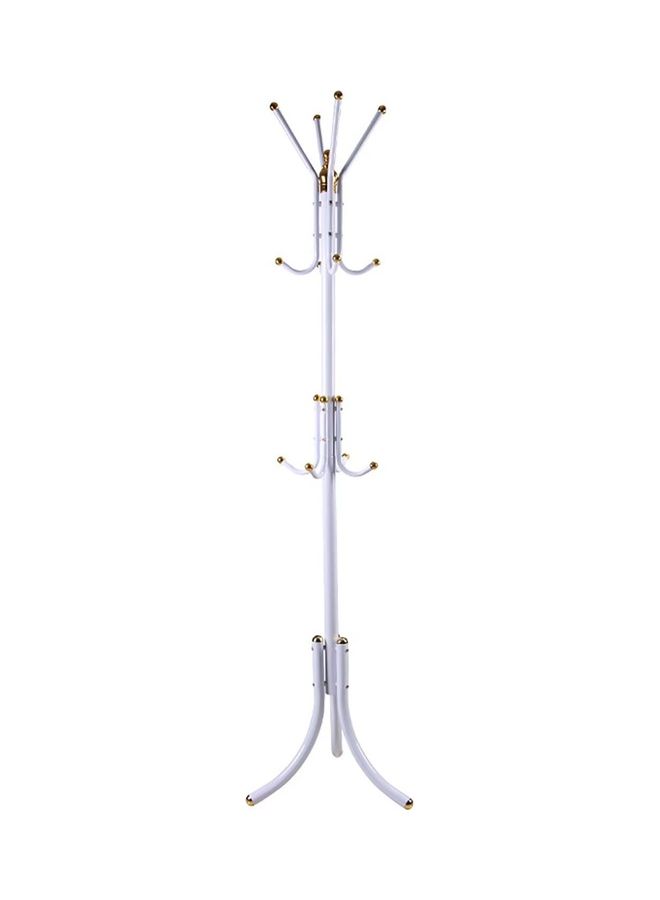 Falpro Free-Standing Metal Coat Rack White/Gold 72x20x8.5cm - Image 1