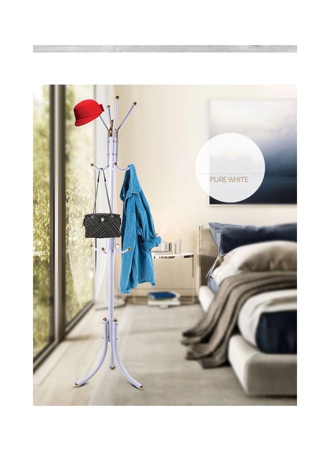 Falpro Free-Standing Metal Coat Rack White/Gold 72x20x8.5cm - Image 3