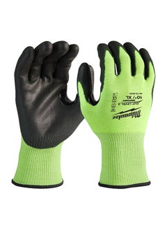 High Visibility Cut Level 3 Gloves Size Green/Black 9/L - v1631440649/N50686755A_1