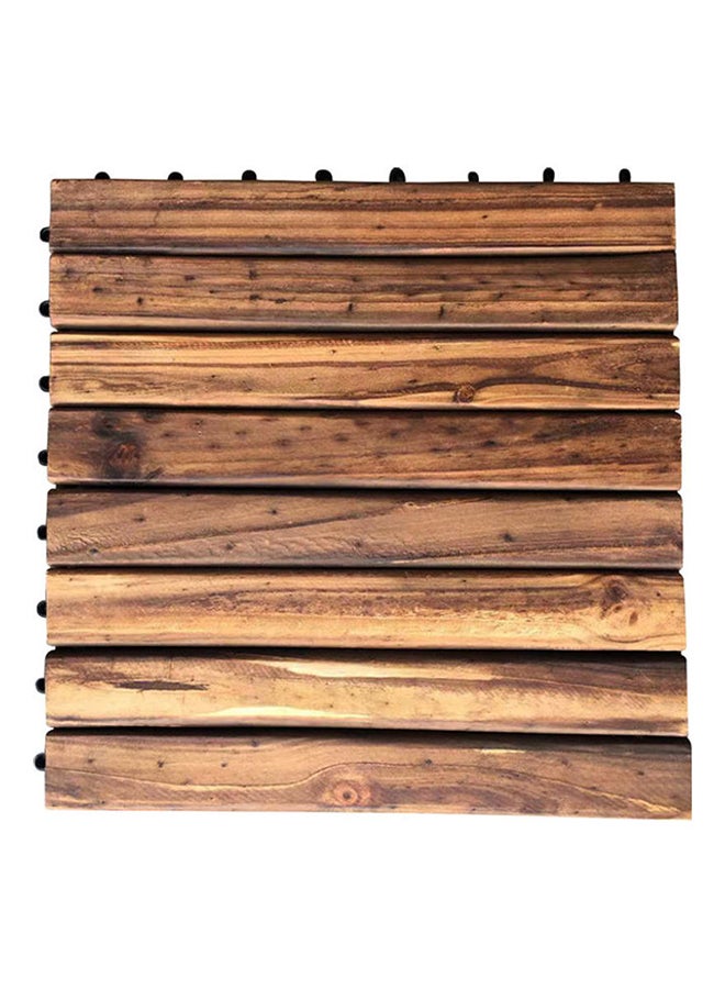 LINGWEI Wood Interlocking Floor Tile Brown - Image 1