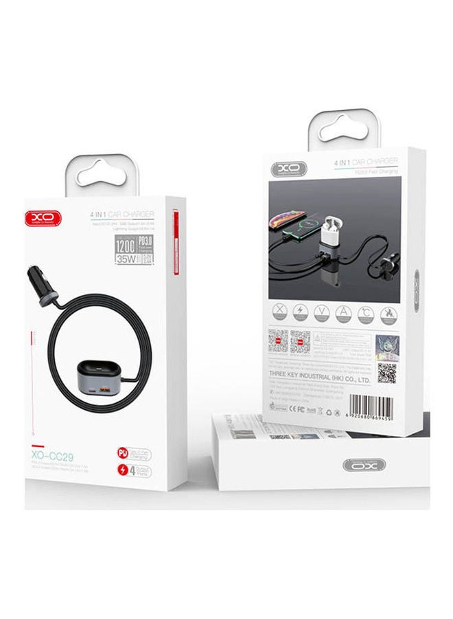 إكس أو CC29 Pd 35W 4 في 1 شاحن سيارة متعدد  - Image 1