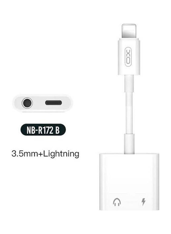 إكس أو كابل Lightning/Lightning مقاس 3.5 مم طراز NB-R172B أبيض  - Image 1