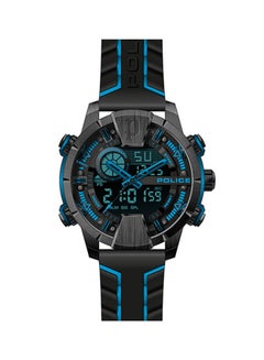 Men's TARONGA Round Shape Silicone Strap Analog Wrist Watch 46 mm - Black - PEWJP2110202