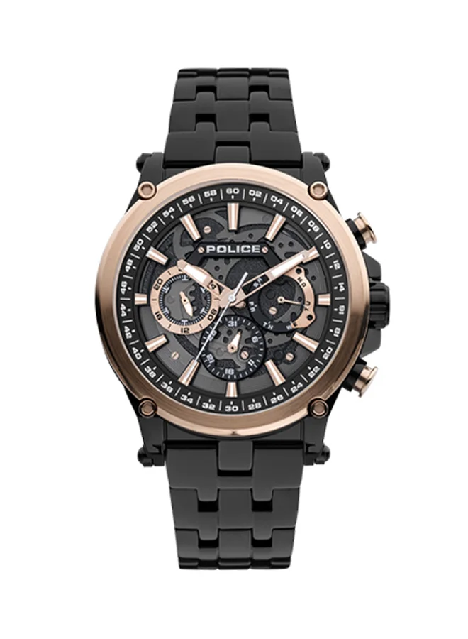 POLICE TAMAN Round Shape Metal Analog Wrist Watch 47 mm - Black - PEWJK2110840