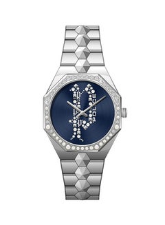 POLICE Women's MONTARIA Round Shape Stainless Steel Analog Wrist Watch 35 mm - Silver - PEWLG2109601 