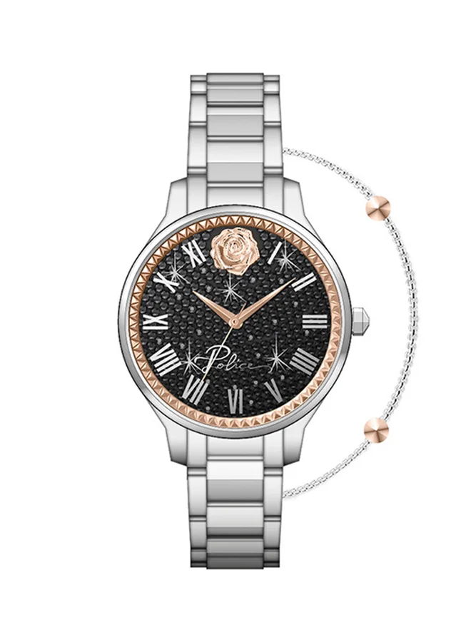 POLICE Police Tropea Jewellery Women's Wrist Watch with Stainless Steel Ion Plate Bracelet Strap - PEWLG2109801, Rose Gold Balls