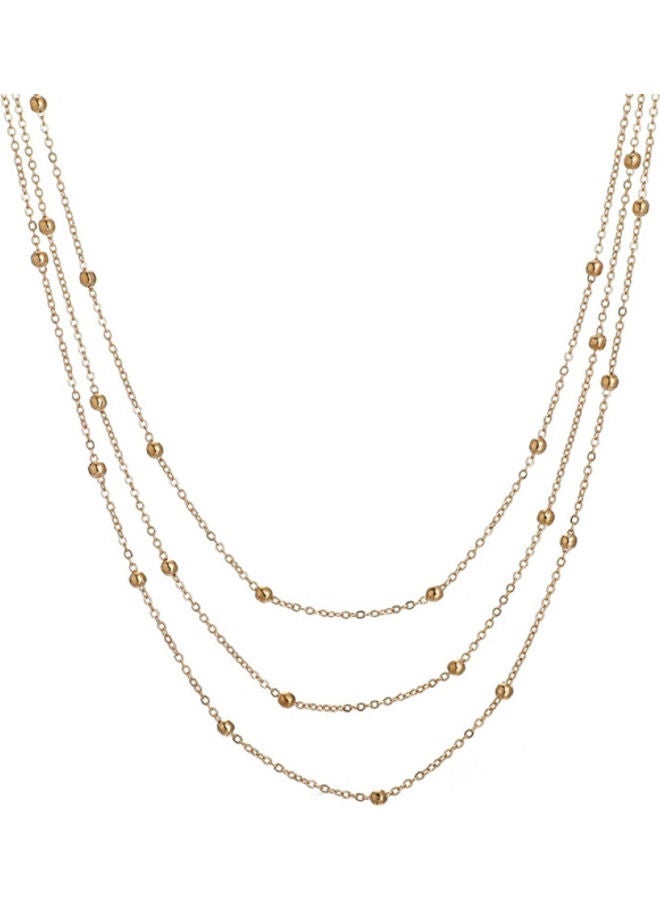 Luxe Multilayer Round Bead Necklace