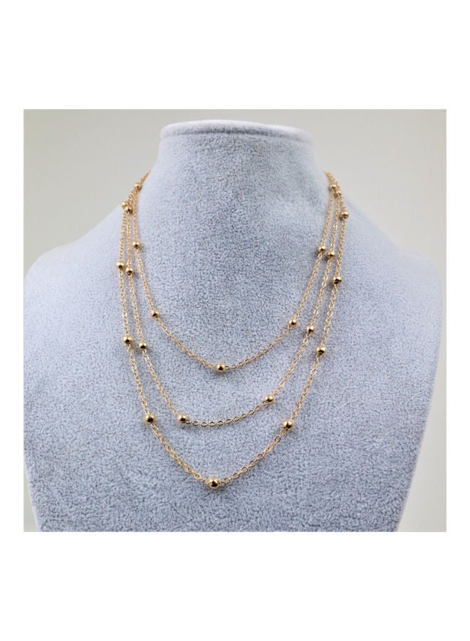 Luxe Multilayer Round Bead Necklace