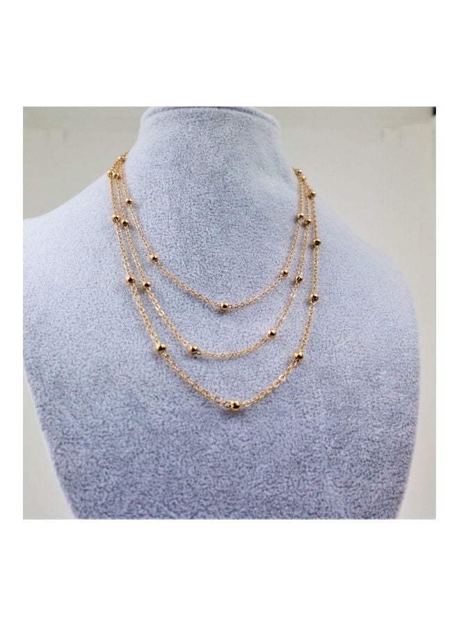 Luxe Multilayer Round Bead Necklace