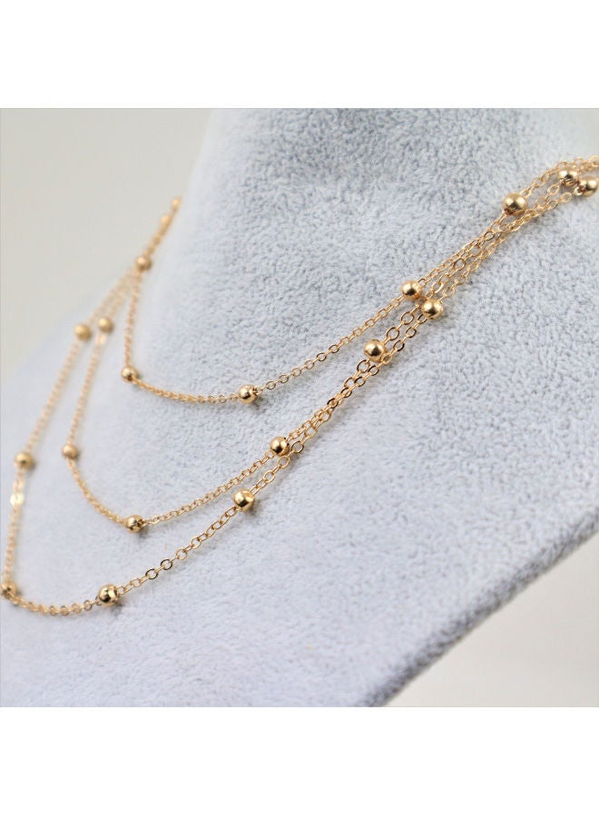 Luxe Multilayer Round Bead Necklace