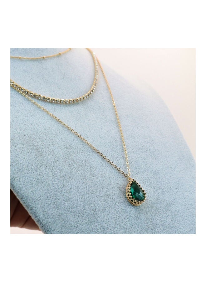 THE BLING STUDIO - Tinsel Plush Water Drop Multilayer Pendent Necklace - Image 1