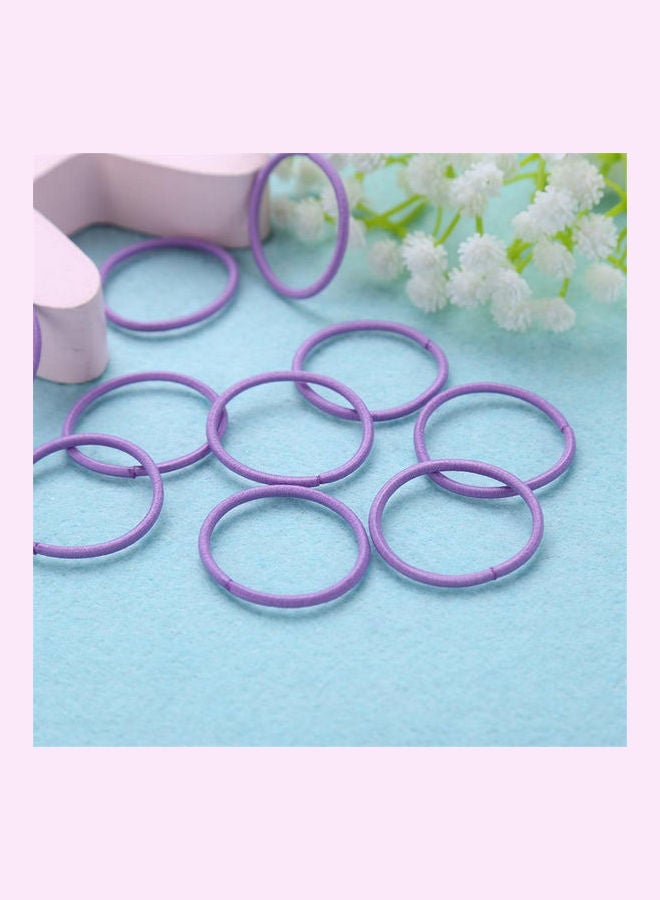 10 Pieces Candy Rubber Hairband Purple - Image 2