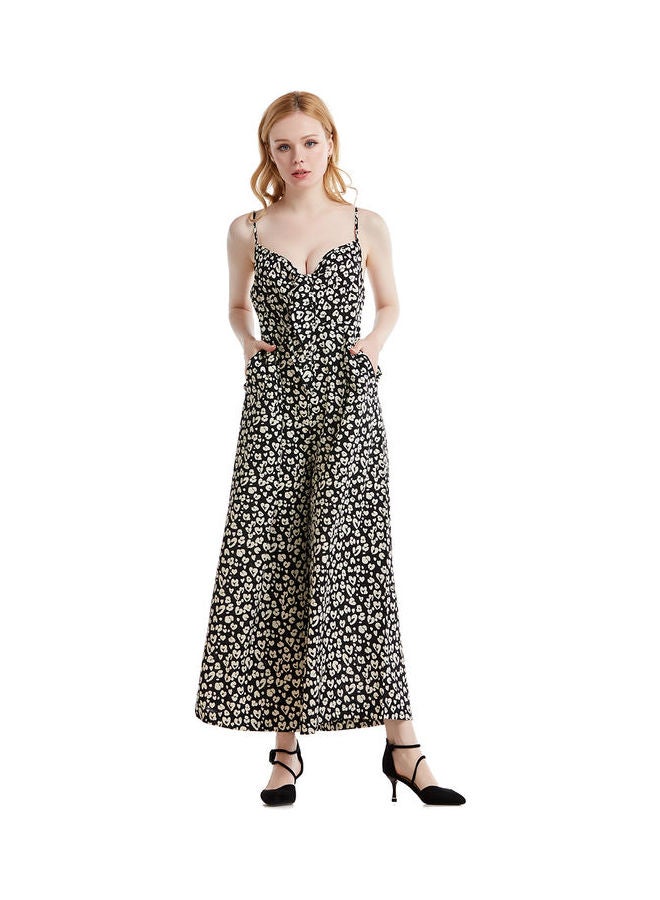 Hanyimidoo Suspender Jumpsuit Black/White - Image 1