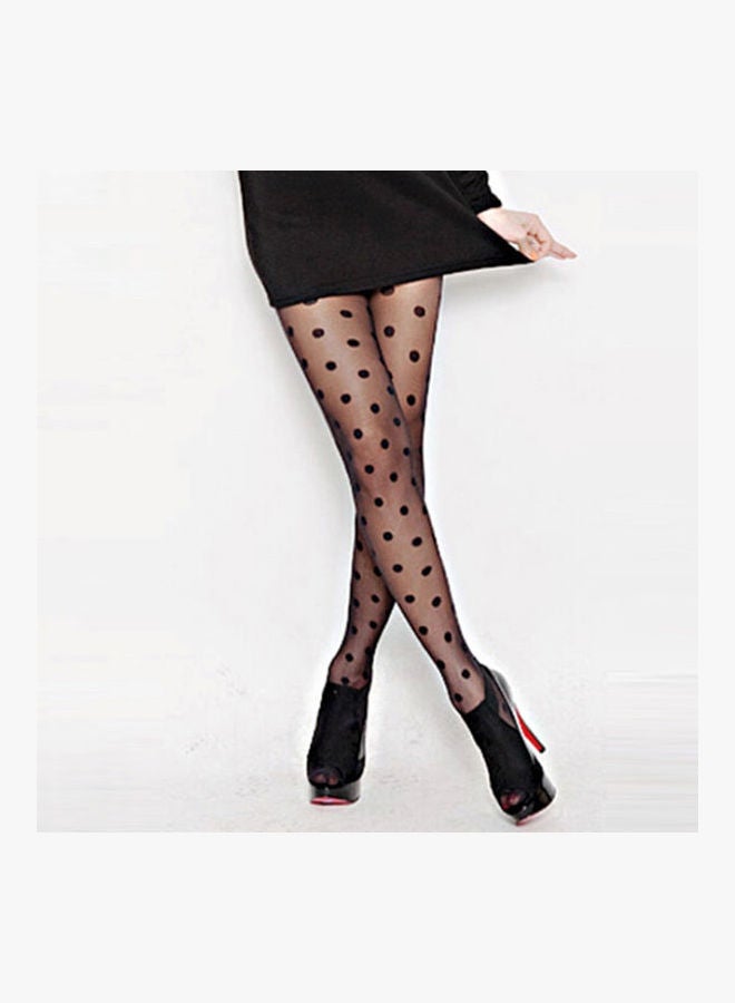 شاربدو طقم جوارب بنمط منقط مكون من زوج واحد أسود  - Image 1