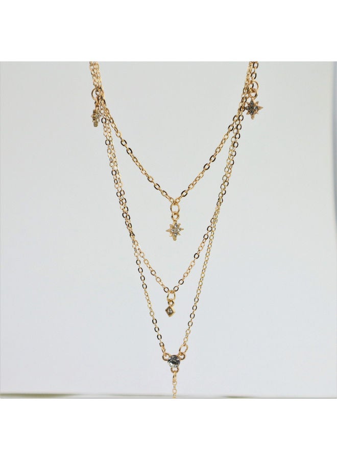 THE BLING STUDIO - Pristine Starry Night Multilayer Necklace - Image 1