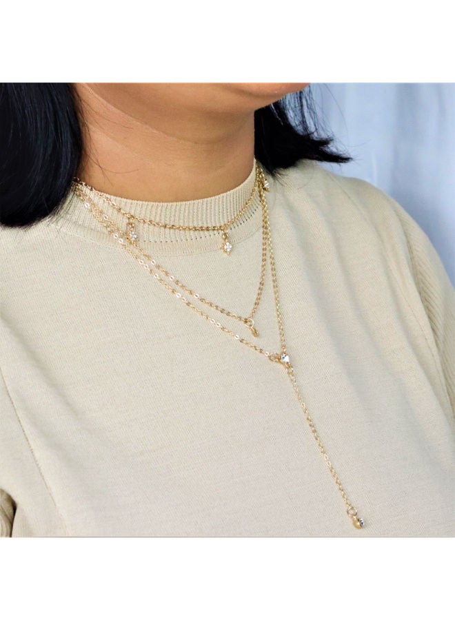 THE BLING STUDIO - Pristine Starry Night Multilayer Necklace - Image 1