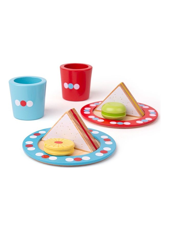 BIGJIGS 8-Piece Wooden Afternoon Tea Set 6cm - Image 1