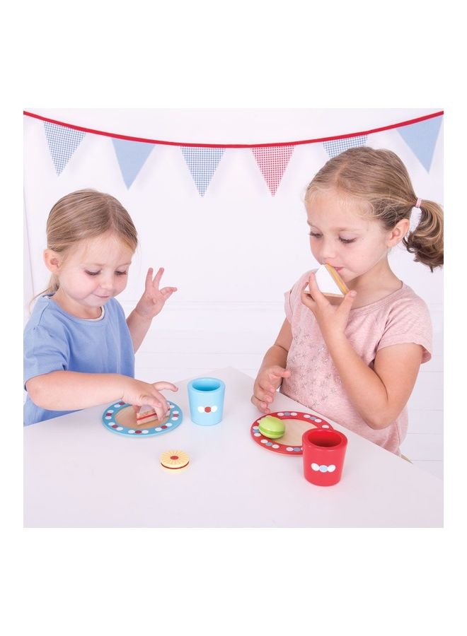 BIGJIGS 8-Piece Wooden Afternoon Tea Set 6cm - Image 2